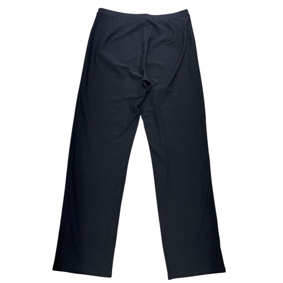 Eileen Fisher Pant Women PP Black Stretch Crepe PullOn Washable Straight Leg - Picture 2 of 11